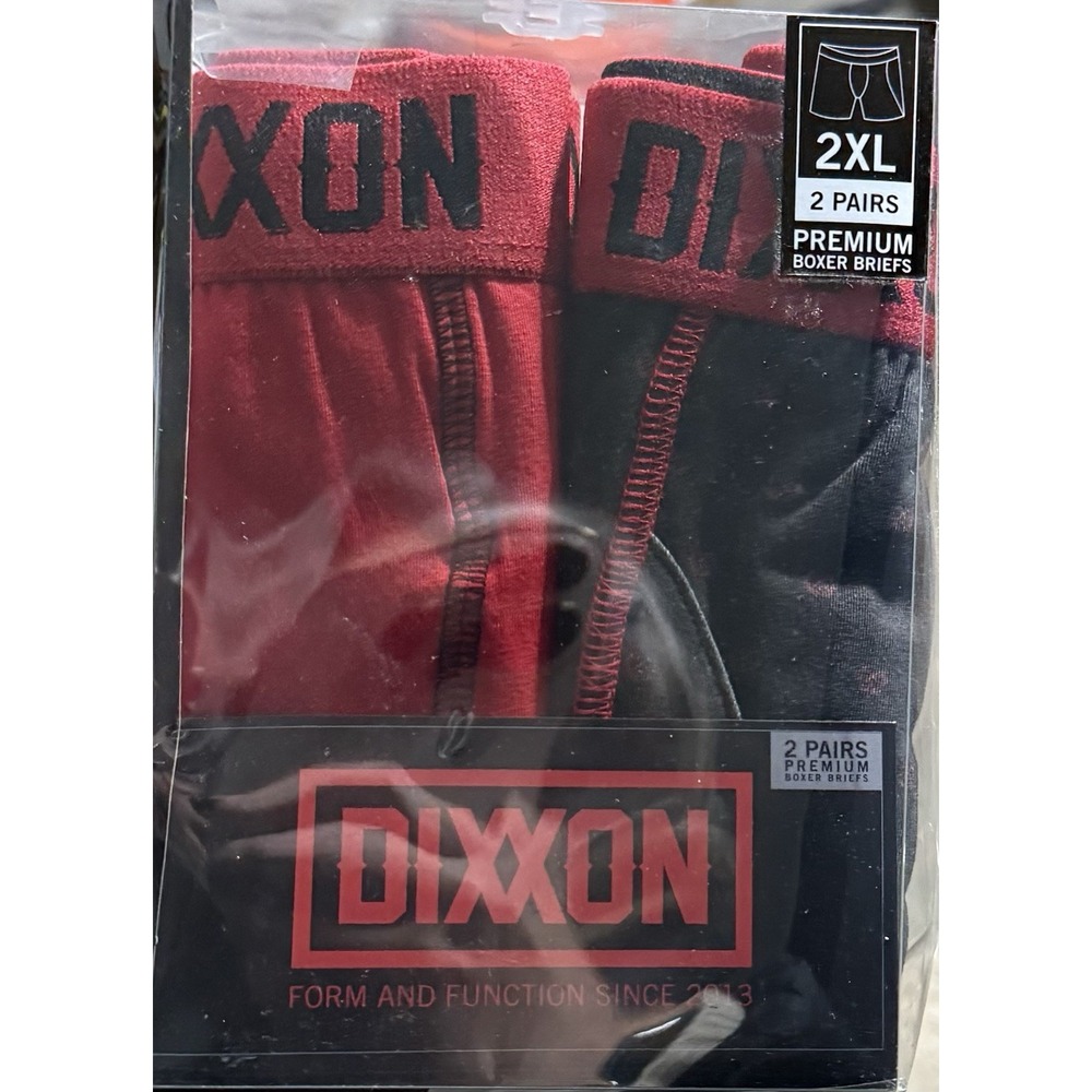 Dixxon Flannel Co. Men's Size 2XL Boxer Brief 2‎ Pack Green Black And Red
